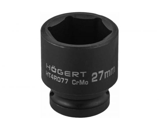 Головка торцевая ударная шестигранная 27 мм, 1/2"", DIN 3121, CrMo HOEGERT TECHNIK HT4R077 