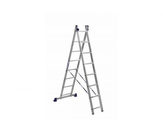 Двухсекционная универсальная алюминиевая лестница Алюмет H2 5208 
