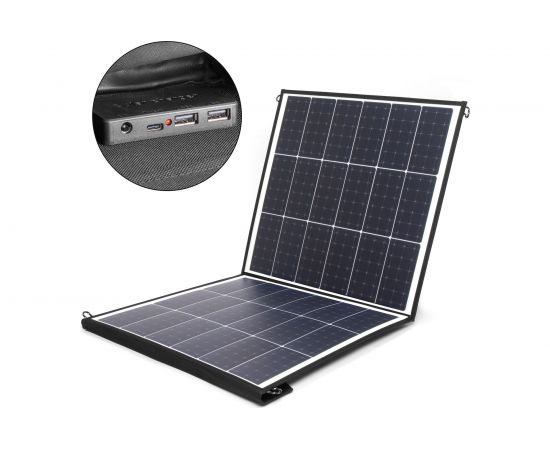 Складная влагозащищенная солнечная батарея TopOn 100W 18V DC, Type-C PD 60W, USB QC3.0 18W, USB 12W, на 2 секции TOP-SOLAR-100 