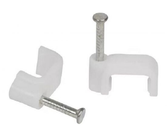 Скоба для кабеля HLT плоская, 8 мм, уп. 100 шт. 4670042796375 