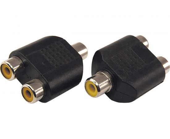 Переходник гнездо REXANT RCA - RCA 2 гнезда 06-0163-A 
