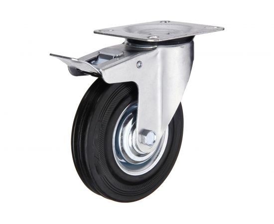 Колесо промышленное поворотное с тормозом SCB63 160 мм MFK-TORG 4003160 