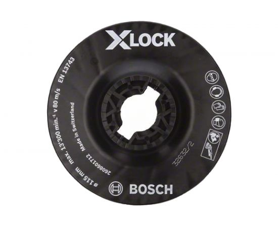 Тарелка опорная средняя X-LOCK с зажимом (115 мм) Bosch 2608601712 