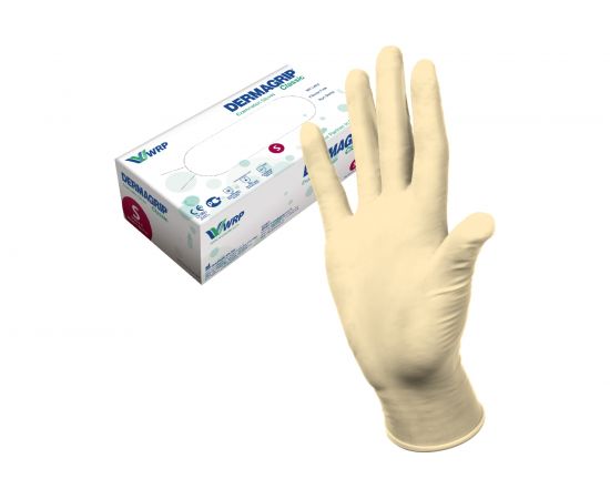 Смотровые латексные перчатки DERMAGRIP CLASSIC 100 штук, размер S CT0000000690 