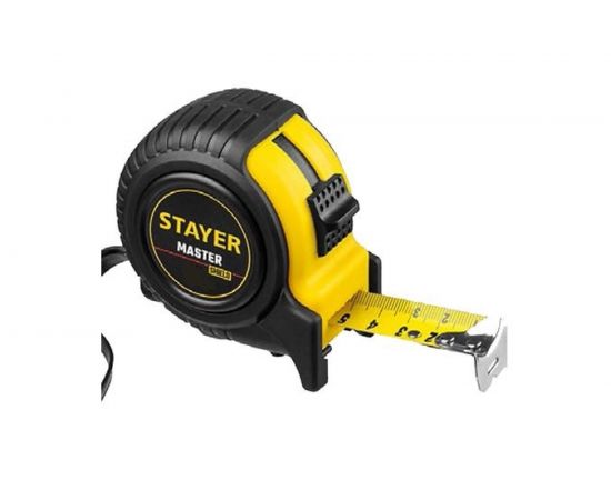 Рулетка Stayer MASTER 7,5м / 25мм в ударостойком обрезиненном корпусе 34025-07_z01 