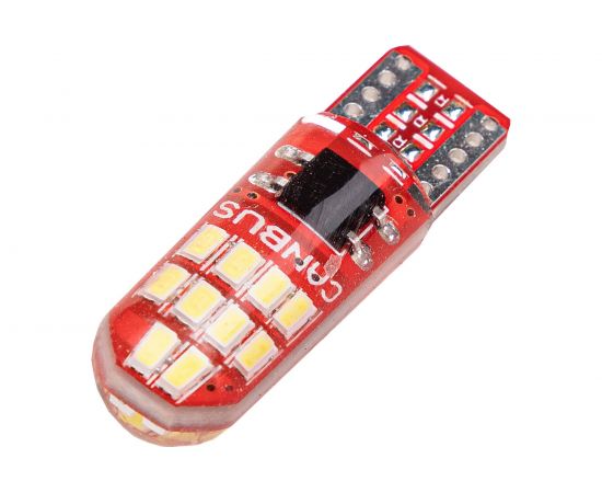 Автолампа SKYWAY диод T10 W5W 12V 20SMD без цоколя 1-конт с обманкой Белая Салон, габариты, номер S08201455 