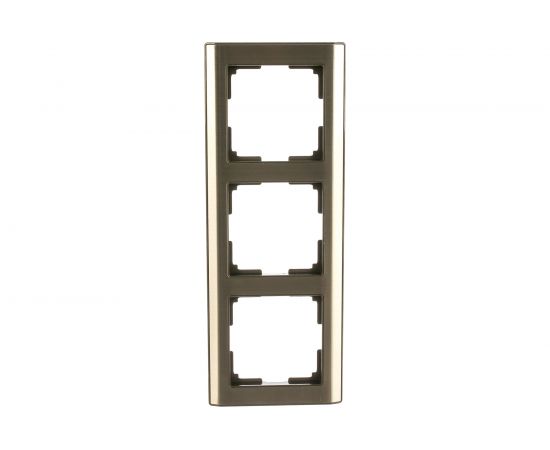 Рамка Smartbuy 3-местная серый никель Нептун SBE-05gn-Metal-FR-3 