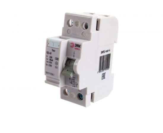 Устройство защитного отключения ЭРА SIMPLE УЗО ВД-40 2P 40А/30мА электронное Б0039263 