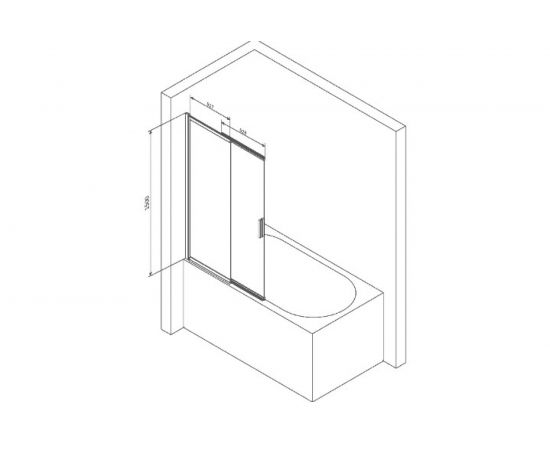 Душевая дверь AM.PM Like 100х150, распашная/раздвижная, W80S-100PS-150MT – изображение 2