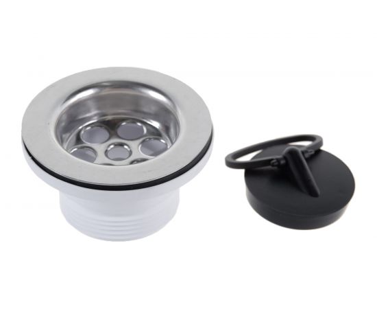 Выпуск McAlpine 70 мм, нержавеющая решетка, с пробкой, выход 1 1/2"Н MRSKW2 – изображение 2