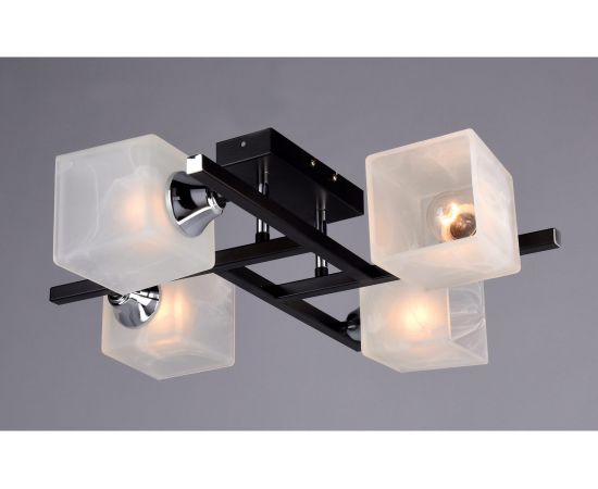 Люстра РОССВЕТ 4х60ВтхE27 РС20199 BK+CR/4C – изображение 2