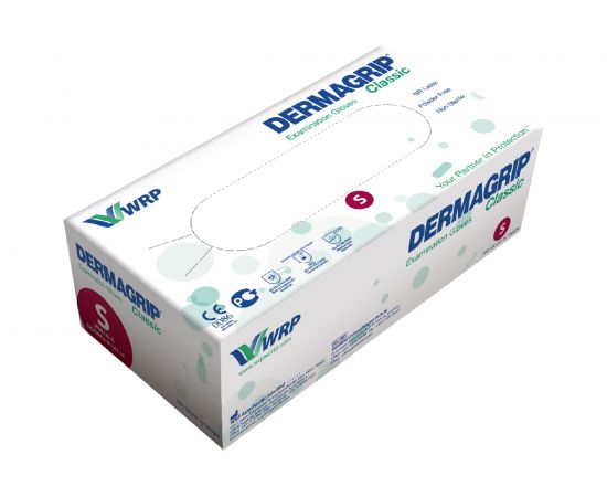 Смотровые латексные перчатки DERMAGRIP CLASSIC 100 штук, размер S CT0000000690 – изображение 2