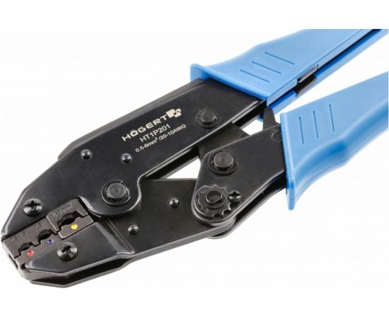 Пресс-клещи для клемм HOEGERT TECHNIK диапазон: от 0.5 до 6.0 мм2 (20-10 AWГ) HT1P201 – изображение 2