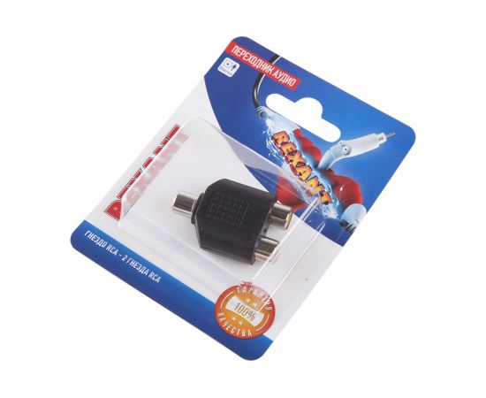 Переходник гнездо REXANT RCA - RCA 2 гнезда 06-0163-A – изображение 2
