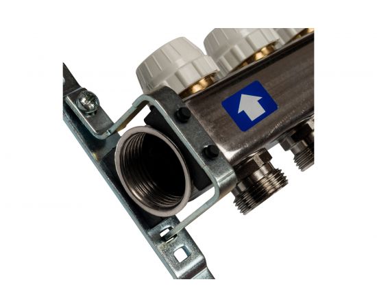 Коллектор из нержавеющей стали с расходомерами, с клапаном вып. воздуха и сливом 6 вых. STOUT SMS-0927-000006 – изображение 3