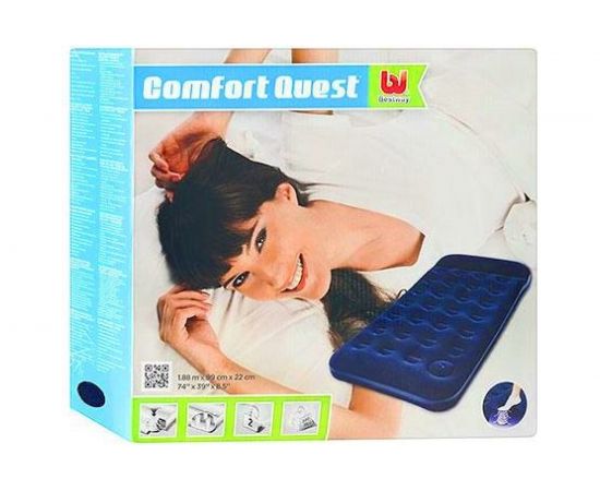 Надувной матрас BestWay Easy Inflate Flocked Air Bed/Twin/ 67224 BW – изображение 3