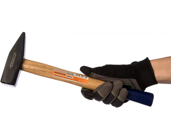 Молоток немецкого типа SANTOOL с квадратным бойком и деревянной ручкой 800 гр 030811-080 – изображение 3