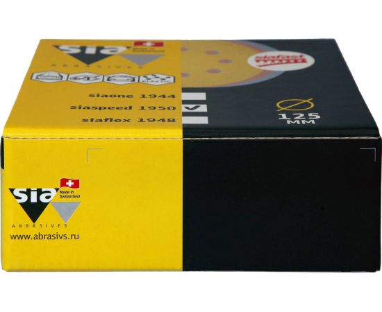 Круг шлифовальный на липучке siaone 1944 (50 шт; 125 мм; без отверстий; P240) sia Abrasives so50-125-0-240 – изображение 3