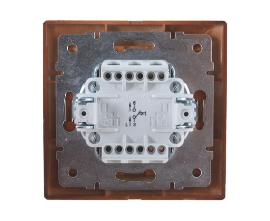 Кнопка звонка Lezard, MIRA, маун, 701-0404-103 – изображение 4