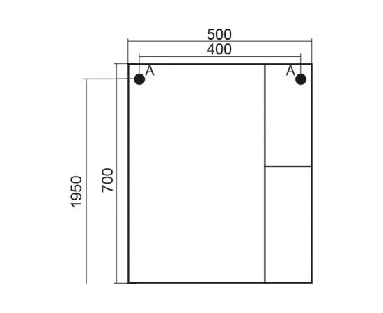 Навесной шкаф Mixline Стандарт-50 левый, без подсветки, ПВХ 525513 – изображение 4