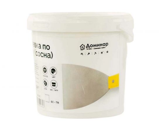 Шпатлевка по дереву акриловая антисептическая Доминар БС 116, сосна, 0.9 кг N91467 – изображение 4