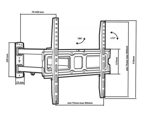 Кронштейн для LED/LCD телевизоров TUAREX ALTA-405 black – изображение 6