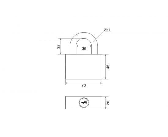 Навесной замок Trodos ВС-HD-70 Blister 210030 – изображение 8