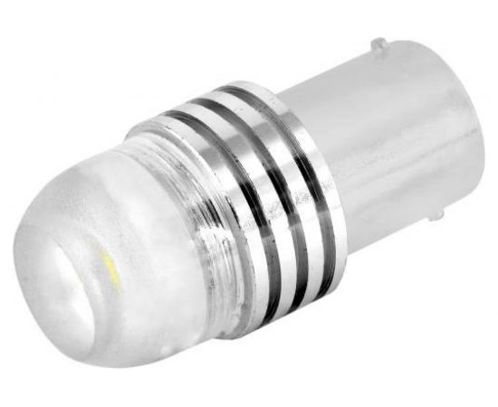 Автолампа диод SKYWAY S25P21W 12V 1 диод блистер с цоколем 1-контактная белая габариты, стопы S08201036 