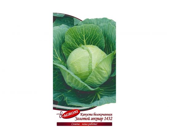 Семена Агрони Капуста белокочанная ЗОЛОТОЙ ГЕКТАР 4322 