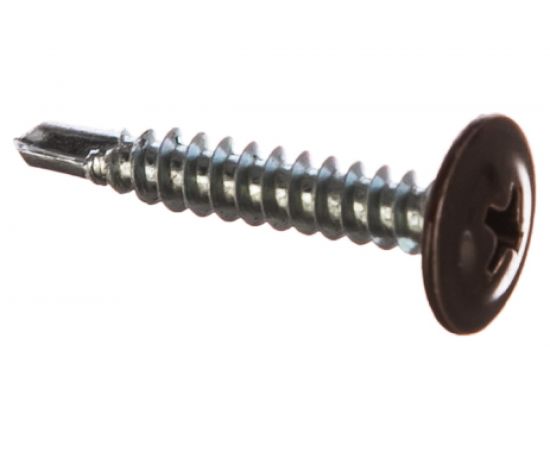 Саморезы с прессшайбой и сверлом по листовому металлу до 2мм Зубр RAL-8017 PH2 4,2х25мм 400шт 300211-42-025-8017 