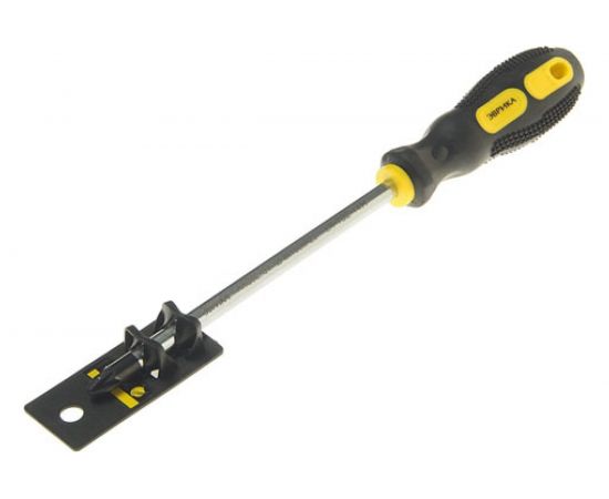 Крестовая отвертка PZ3х150мм 8мм магнитная с противоскользящей ручкой с держателем ЭВРИКА ER-7DZ-14H 