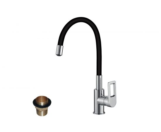 Смеситель Rossinka для кухни с гибким цветным изливом Z35-35U-Black 