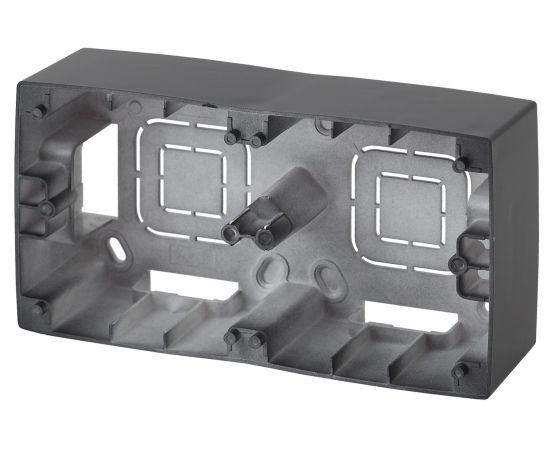 Коробка накладного монтажа ЭРА 12610205 2 поста, Эра 12, антрацит Б0043174 