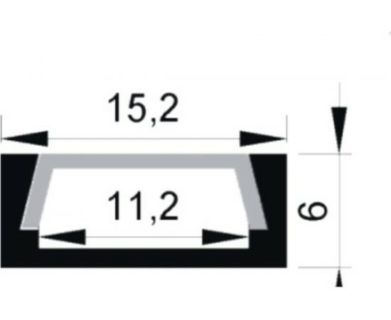 Профиль Jazzway (аксессуар) PAL 1506 накладной, 2м, анодированный 1009609 – изображение 2