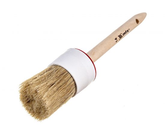 Круглая кисть MATRIX №14 натуральная щетина, деревянная ручка 82084 – изображение 2