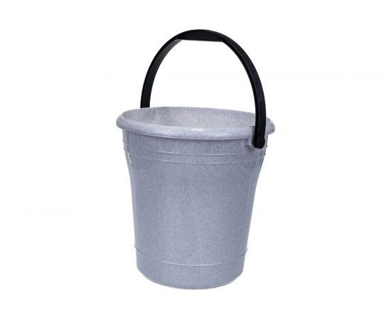 Пластиковое ведро с ручкой Элластик-Пласт 12 л, мраморное ЭП 962590 – изображение 2