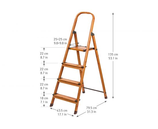 Стремянка с 4 ступенями Tatkraft UPGRADE 4 16828 – изображение 2