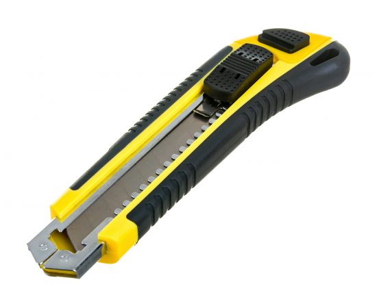 Технический нож FIT HQ 18 мм усиленный, 3 лезвия, Профи 10263 – изображение 2