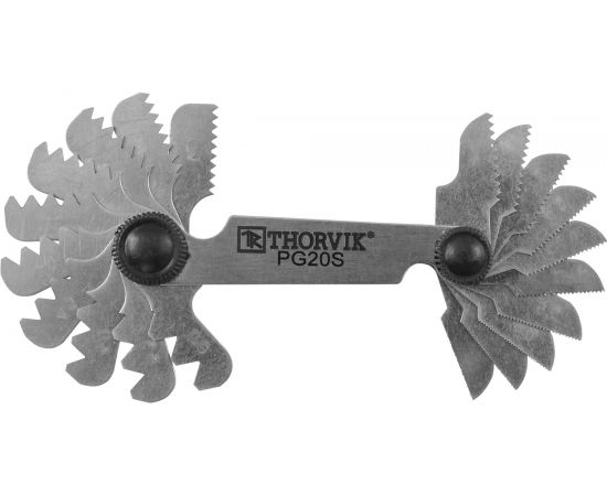 Набор резьбовых шаблонов для наружных резьб Thorvik 20 предметов PG20S 52875 – изображение 2