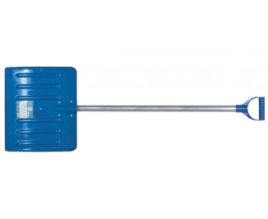 Лопата для уборки снега Профи (поликарбонатная, алюминиевый черенок, средняя 460х420х1350 мм) FIT РОС 68118 – изображение 2