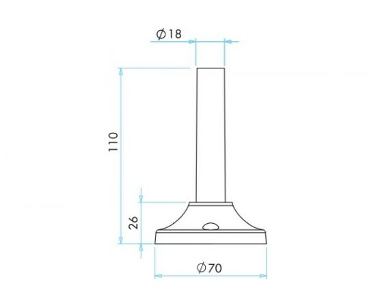 Сигнальная колонна Emas 50мм, красная, 220В, светодиод LED IK51L220XM03 – изображение 3