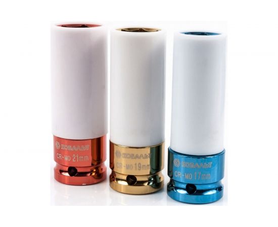 Набор ударных глубоких торцевых головок 1/2, Cr-Mo, 3шт, кейс КОБАЛЬТ 010301-03 – изображение 3
