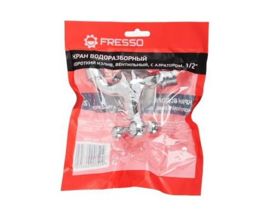 Водоразборный кран FRESSO короткий излив, вентильный, с аэратором, 1/2"", цинк 554-039 – изображение 4