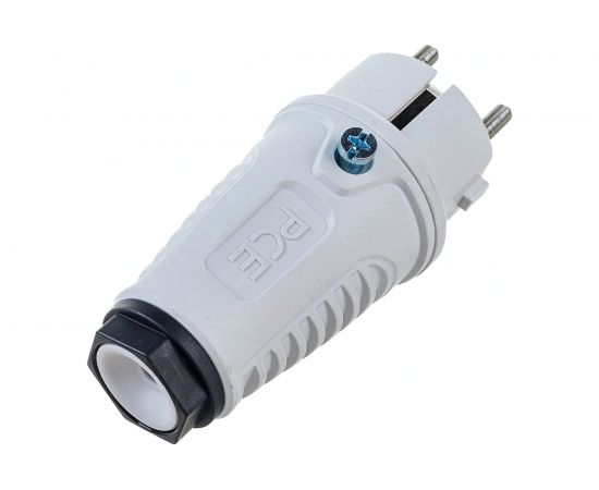 Кабельная вилка PCE 16A 220V 2P+E IP54 корпус серый, маркер черный 0511-gs – изображение 4