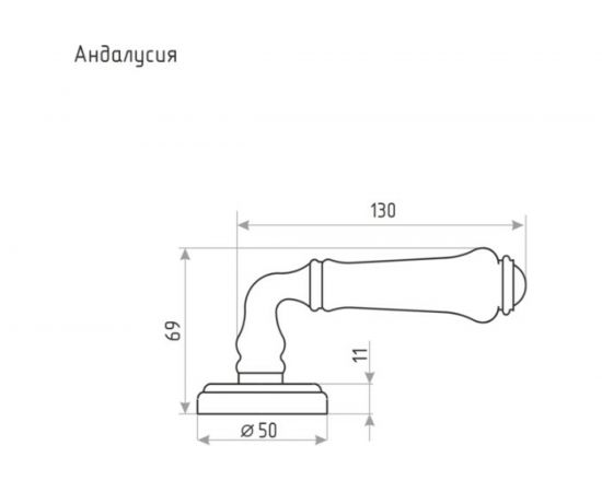 Дверная ручка НОРА-М Андалусия J бф-застар. бронза 7470 – изображение 5