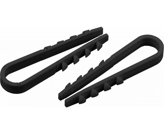 Дюбель-хомут для круглого кабеля ЭРА 11-18 мм черный 100 шт 45/1350 Б0045085 