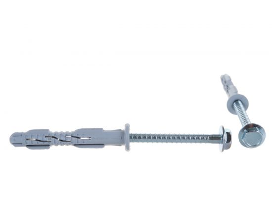 Фасадный дюбель КРЕП-КОМП нейлон, шуруп под ключ с прессшайбой KENNER Profi 10х80 50шт фдкп1080п 