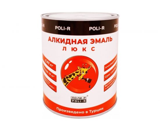 Эмаль люкс (белая; глянцевая; 0.85 кг) Poli-R 16386 