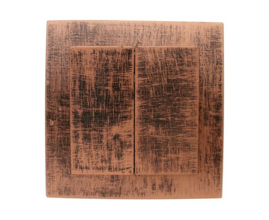 Выключатель duwi с/п 2-кл серия Palazzo Vintage, медь патина 26544 3 