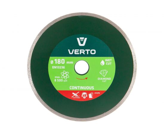 Диск алмазный сплошной (180x22.2 мм) VERTO 61H2P8 